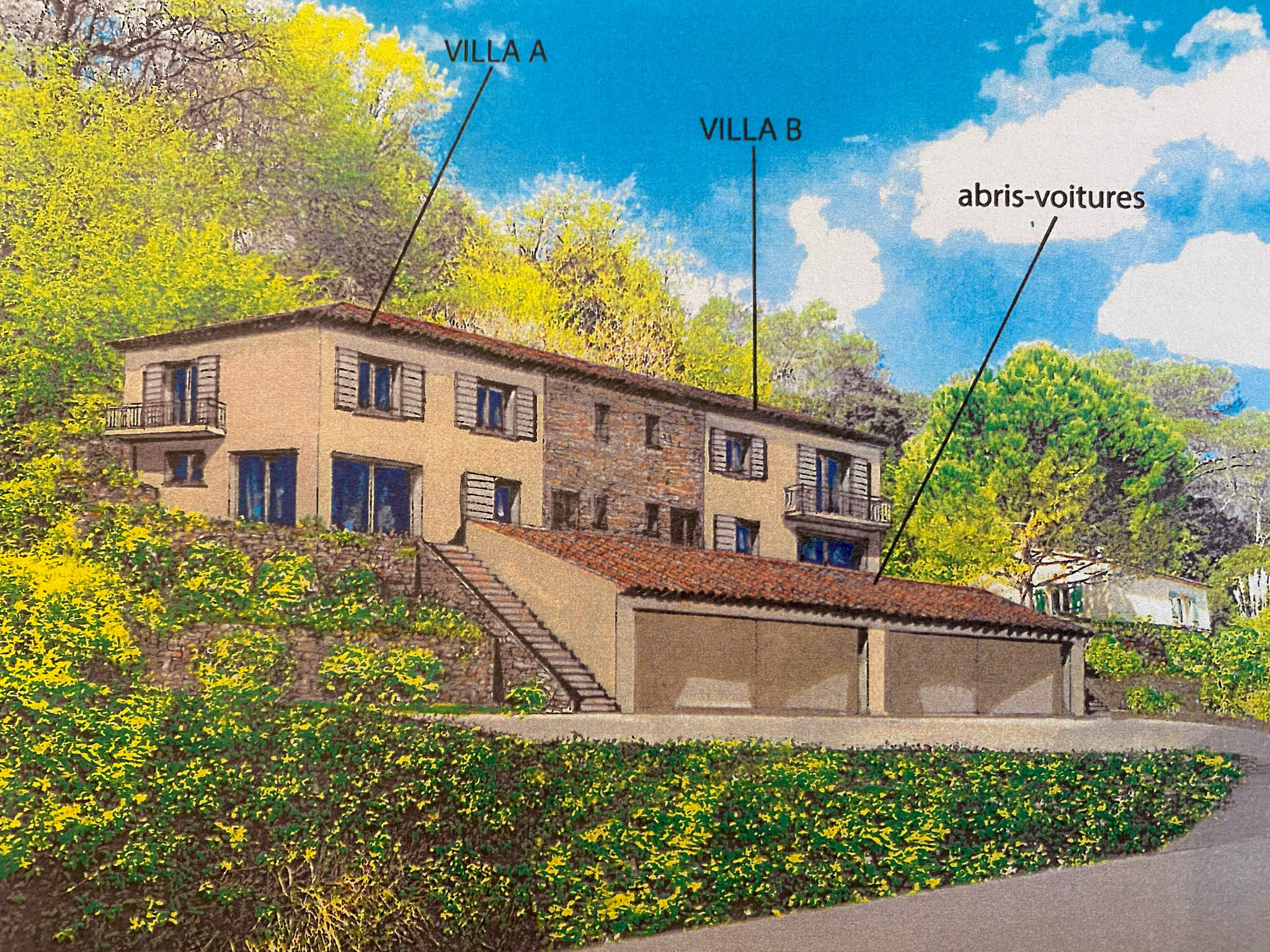 Terrain avec pc accordé pour 2 villas à La Colle-Sur-Loup (06)